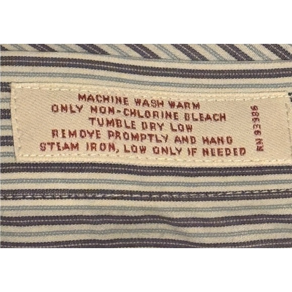 Brooks Brothers Men's Shirt 17.5 17 1/2 34 Long Sleeve Purple Striped Madison - Picture 16 of 16